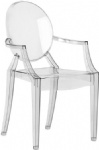 CLEAR GHOST CHAIR WITH ARMREST