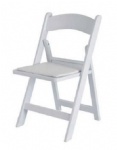 WHITE FOLDING CHAIR