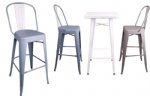 METAL BAR CHAIR AND TABLE SET