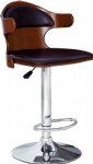 PU COVER WOOD BAR CHAIR