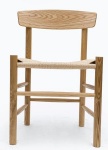 WOOD CHAIR WITH ROPE SEAT